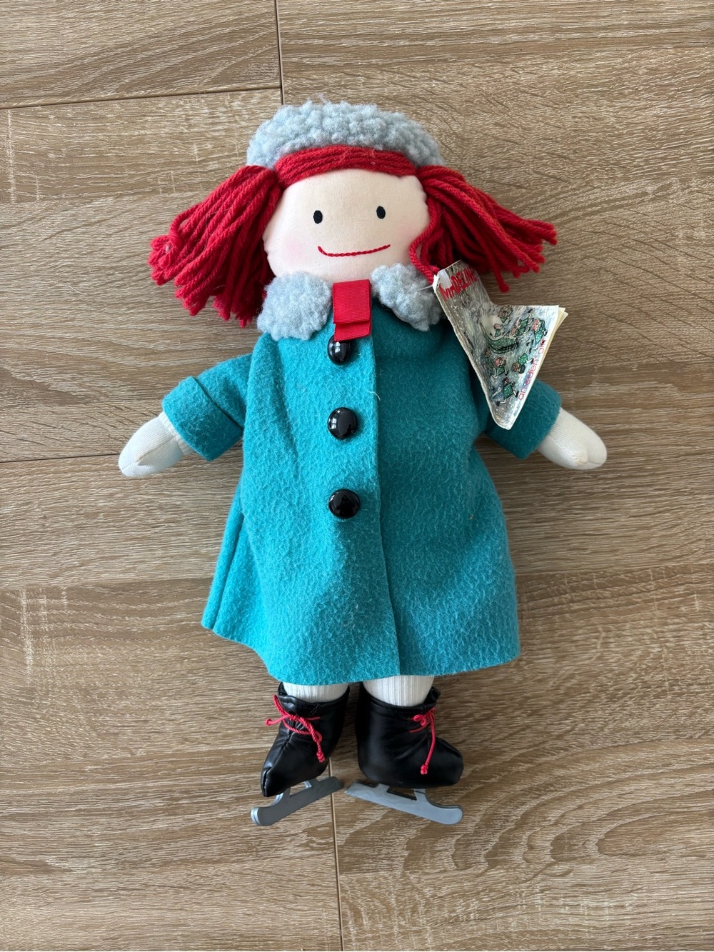 vintage 1990 Eden Madeline cloth plush ice skater doll NWT